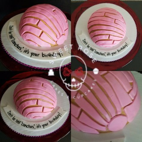 Concha pan dulce themed cake made by me =) #pandulce #concha Concha Pan, Mexican Baby Shower, Mexican Party Decorations, Fiesta Theme Party, Mexican Theme, Mexican Party Theme, Fiesta Theme, Mothers Day Cake, Cat Cake