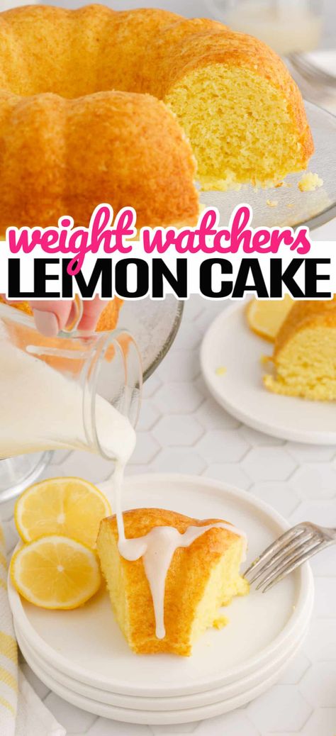 Ww Lemon Cake, Weight Watchers Lemon Cake, Weight Watchers Cake, Lemon Cake Mix Recipe, Weight Watchers Muffins, Dessert Easter, Low Cal Dessert, Calorie Snacks, Weight Watchers Dessert Recipes