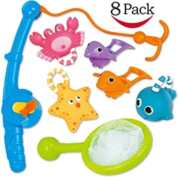 $13 #Amazon.com: Bath Toy, Fishing Floating Squirts Toy and Water Scoop with Organizer Bag(8 Pack), KarberDark Fish Net Game in Bathtub Bathroom Pool Bath Time for Kids Toddler Baby Boys Girls, Bath Tub Spoon: Toys & Games Swimming Pool Bag, Bathroom Pool, Pool Toys For Kids, Bathroom Toys, Time For Kids, Bath Toys For Toddlers, Fishing Toys, Toddler Bath, Bathtub Toys