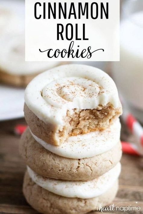 Fun Things To Bake, Cinnamon Roll Sugar Cookies, Cinnamon Roll Cookies, I Heart Naptime, Rolled Sugar Cookies, Recipes Cookies, Cinnamon Cookies, Idee Pasto, Cinnamon Recipes