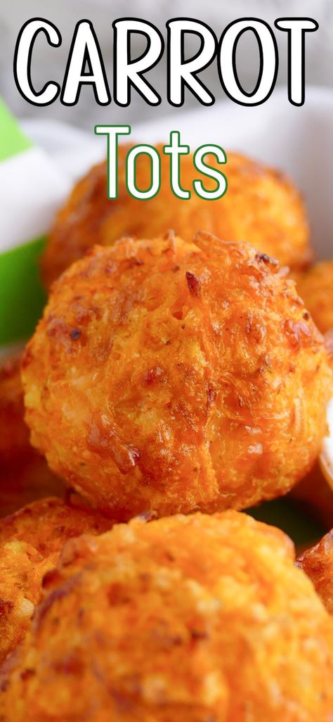 Carrot Tots, Vegetable Recipes For Kids, Baby Carrot Recipes, Healthy Kid Friendly Meals, Toddler Dinner, Low Fat Snacks, Easy Baby Food Recipes, Kids Vegetables, Healthy Toddler Meals