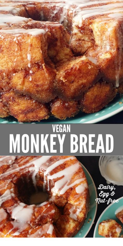 Vegan Monkey Bread Recipe, Vegan Dessert Bread Recipes, Vegan Dessert Snacks, Vegan Dessert Bread, Vegan Coconut Bread, Vegan Monkey Bread Easy, Vegan Sweet Bread Recipes, Monkey Bread Vegan, Vegan Christmas Dessert Recipes