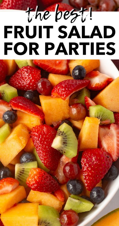 Party Fruit Salad, Fruit Salad For A Crowd, Spring Fruit Salad, Salad For Parties, The Best Fruit Salad, Summer Fruit Salad Recipe, Salad For A Crowd, Breakfast Fruit Salad, Winter Salads