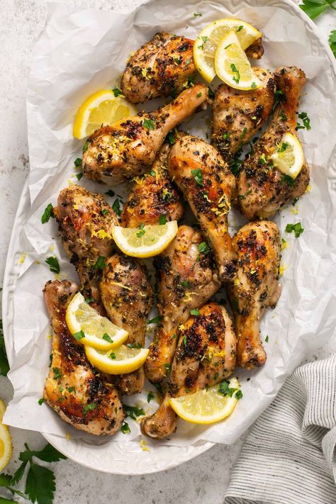 Lemon Chicken Drumstick Recipes, Best Drumsticks In Oven, Low Fodmap Chicken Drumsticks, Whole 30 Chicken Drumsticks, What To Eat With Chicken Drumsticks, How Long To Bake Drumsticks In Oven, Marinated Drumsticks Oven, Chicken Drumstick Tray Bake, Greek Drumsticks Recipe