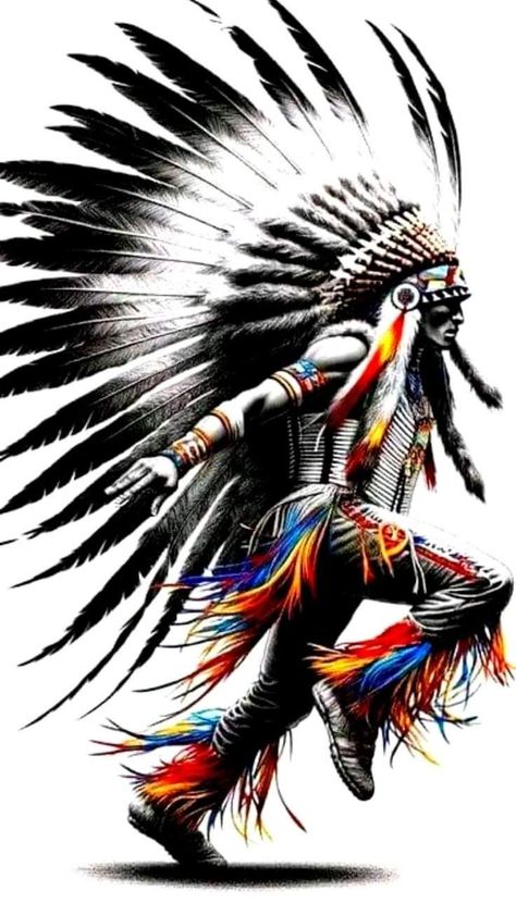 Native American Warrior Tattoos, Native Wallpaper, Music While Studying, Native American Wallpaper, Native American Tattoo Designs, American Indian Artwork, Native American Drawing, Apache Indian, Africa Art Design