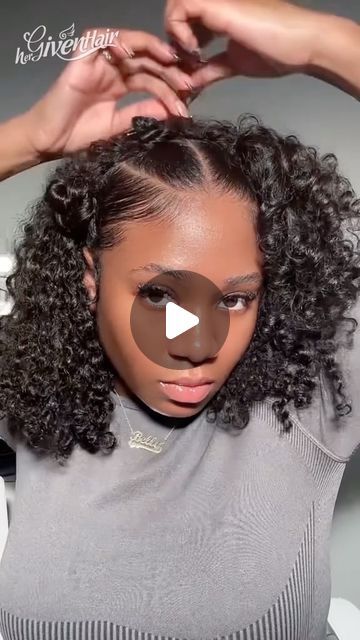 VoiceOfHair ®️ on Instagram: "Now that’s what I call a natural wig🔥😍  It’s the texture match for me👏🏾 These @hergivenhair 3-in-1 half wigs are beginner-friendly & the perfect way to limit heat on your natural hair❤️  Comment “Love” &  @hergivenhair will DM you links🙌🏾 Sale: Up to $100 off + Free Shipping Coupon: IGPRO  Ship worldwide 📦 100% human natural hair 👩🏾‍🦱  #hergivenhairhalfwig #burmesecurlywig #naturalhair #hairtransformation #wigforbeginner #wig #coilyhair #curlygirl #coilywig #hairblend #healthyhair #protectivestyle" Half Up Half Down With Wig, Rubber Band Hairstyles Half Up Half Down, Curly Half Wig Hairstyles Black Women, Quick Hairstyles For Black Women Weave, Half Up Half Down Hair Black Women Weave, Half Wig Hairstyles, Half Wig Hairstyles Black Women, Half Up Half Down Natural Hair, Easy Hairstyles For Natural Hair