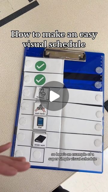 Individual Visual Schedule, Visual Schedule For Special Education, Diy Visual Schedule For Kids, Portable Visual Schedule, Self Contained Classroom Schedule, First Then Board Visual Schedules, Visual Schedules Special Education, Visual Schedule Printable, Visual Schedule Preschool