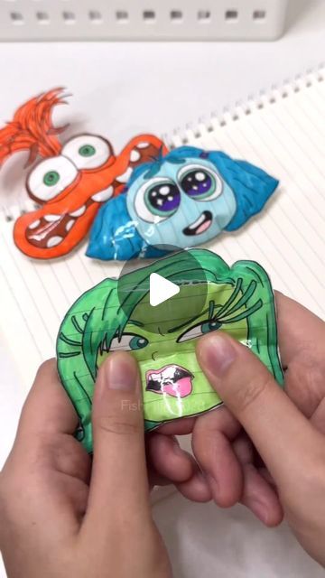 Inside Out 2 Crafts For Kids, Inside Out Arts And Crafts For Kids, Inside Out 2 Crafts, Inside Out Crafts For Kids, Bluey Paper Crafts, Inside Out 2 Disgust, How To Make Paper Squishy, Diy Paper Fidget Toys, Stitch Crafts For Kids