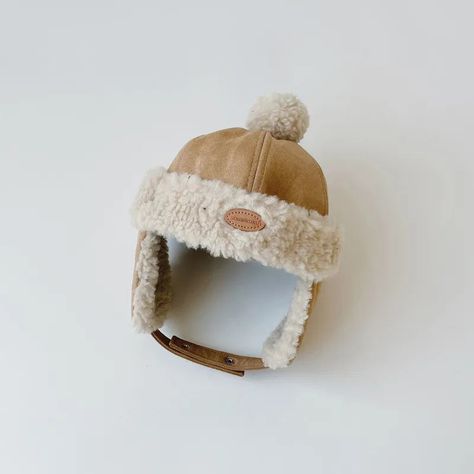 Cap Boy, Patch Hat, Warm Winter Hats, Children Fashion, Winter Baby, Stylish Baby, Casual Hat, Baby Winter, Earmuffs