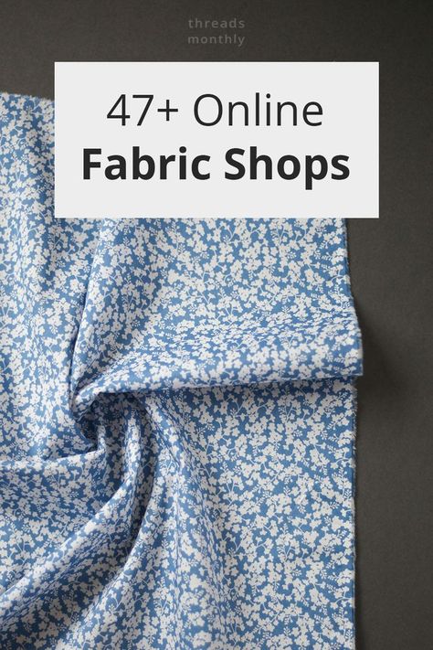 I've been shopping for fabric online for years. Here's my list of the best stores for fabric. Whether you need it for sewing, quilting, or home decor, I've got you covered. Buy Fabric Online Cheap, Online Fabric Stores, Fabric Websites, Discount Fabric Online, Fabric Shops Online, Fabric Shops, Fabric Stores, Vintage Floral Fabric, Cute Sewing Projects