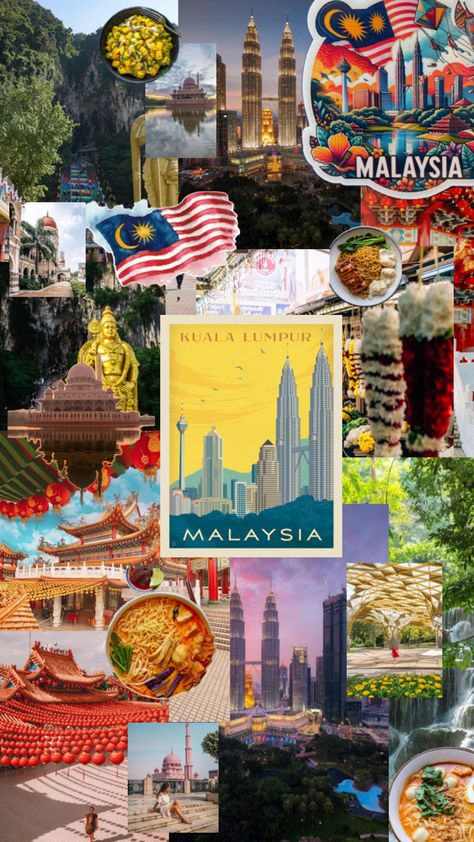 Diy Postcard, Malaysia Travel, Singapore Travel, Winter Vacation, Aesthetic Collage, Kuala Lumpur, Dream Vacations, Singapore, Pop Art