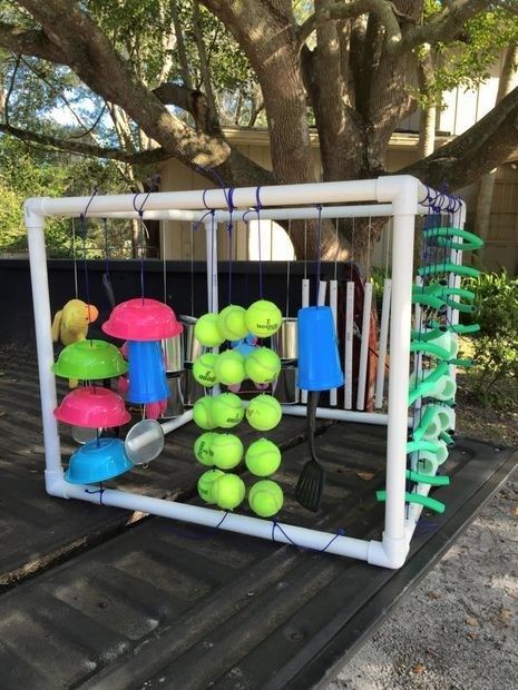 How about a fun play box? This is quite simple to create and should only be a few hours to make Dog Play Ground Ideas Backyards, Puppy Culture Ideas, Dog Backyard Ideas, Doggie Playground, Dog Playground Backyard, Puppy Culture, Raising Puppies, Puppy Playground, Whelping Puppies