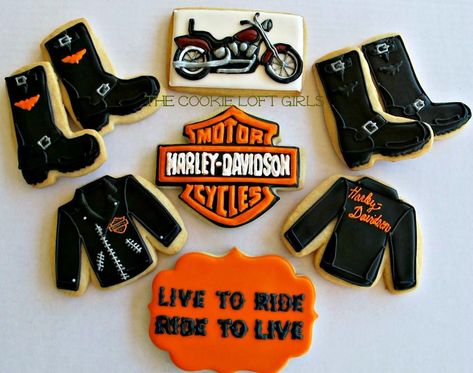 Harley Davidson Party Theme, Harley Davidson Baby Shower, Motorcycle Birthday Parties, Harley Davidson Cake, Harley Davidson Birthday, Biker Birthday, Motorcycle Cake, Motorcycle Party, Motorcycle Birthday