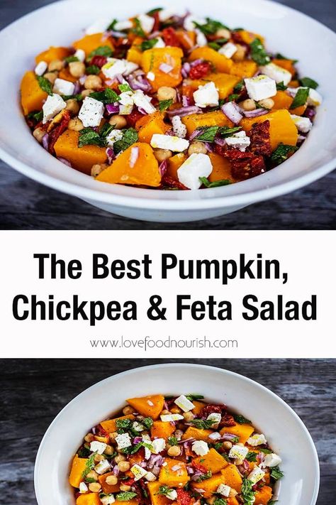 Sundried Tomato Salad, Pumpkin And Feta Salad, Pumpkin Chickpea, Pumpkin Feta, Paleo Pumpkin Recipes, Roast Pumpkin Salad, Pumpkin Recipes Dinner, Canned Pumpkin Recipes, Gluten Free Pumpkin Recipes