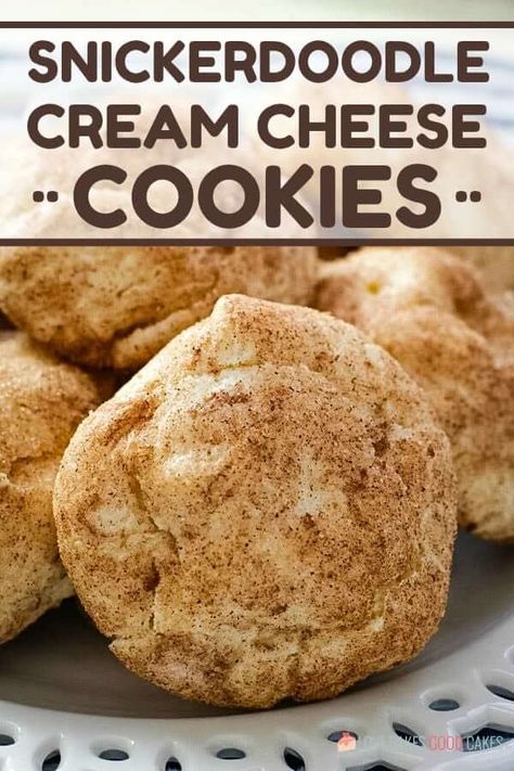 Chewy Peanut Butter Cookie Recipe, Cheese Cookies Recipe, Cream Cheese Cookie Recipe, Love Bakes Good Cakes, Good Cakes, Diet Menu Plan, Snickerdoodle Recipe, Chewy Peanut Butter Cookies, Cinnamon Cookies