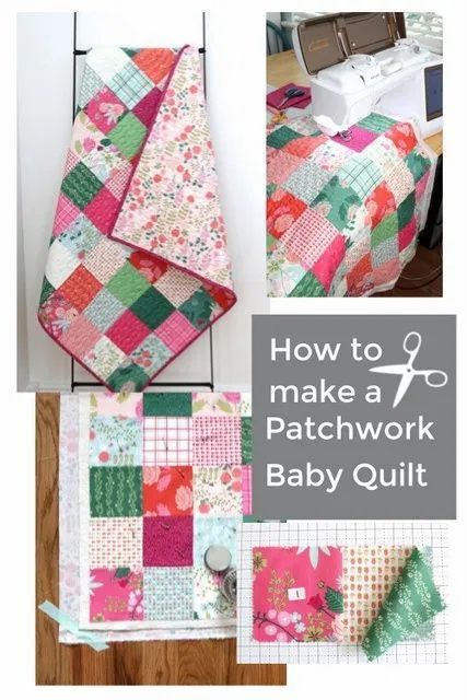 How to Make a Patchwork Baby Quilt with Precuts - Baby Lock Summer School | Diary of a Quilter - a quilt blog Beginner Quilt Tutorial, Baby Lock Sewing Machine, Precut Fabric Squares, Charm Pack Quilt Patterns, Diary Of A Quilter, Patchwork Baby Blanket, Baby Quilt Tutorials, School Diary, Charm Pack Quilt