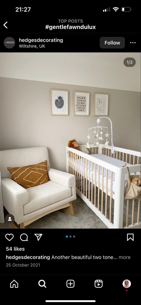 Dulux Gentle Fawn Bedroom, Dulux Gentle Fawn, Fawn Nursery, Dulux Paint, Gentle Fawn, Nursery Paintings, Room Ideas, House Ideas, Nursery