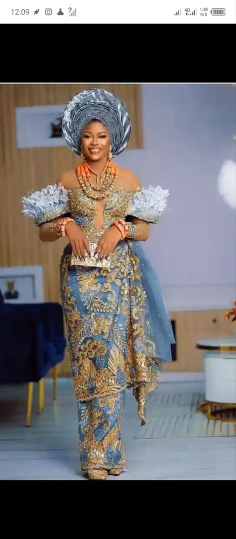 Igbo Wedding Dress, Nigerian Traditional Dresses, Nigerian Wedding Dresses Traditional, Custom Bridal Dress, Igbo Bride, African Bridal Dress, Nigerian Outfits, Igbo Wedding, African Traditional Wedding Dress