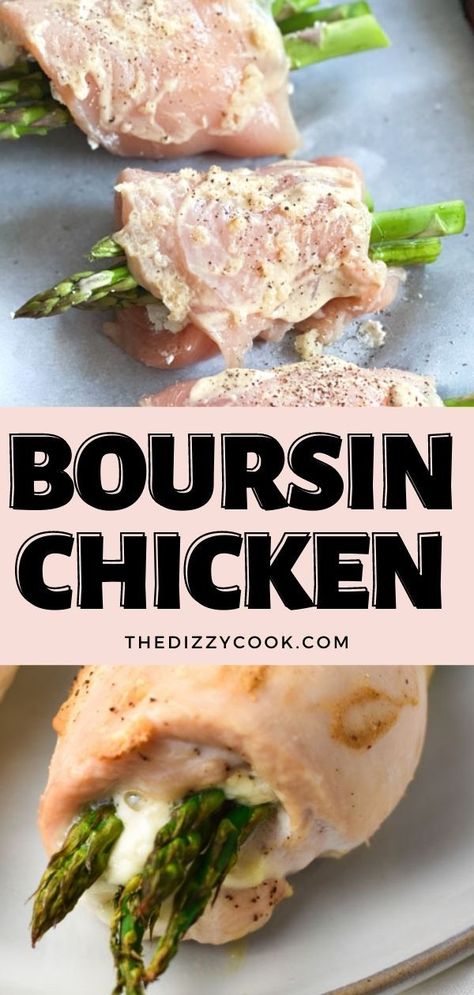 The easiest chicken recipe! This Boursin Chicken only contains 5 ingredients and is PERFECT for weeknight dinners. Simple, healthy, delicious and family friendly! Chicken Boursin Recipe, Boursin Stuffed Chicken, Boursin Recipe, Chicken Boursin, Boursin Chicken, Dinners Simple, Boursin Recipes, Favorite Dinner, Leftover Turkey Recipes