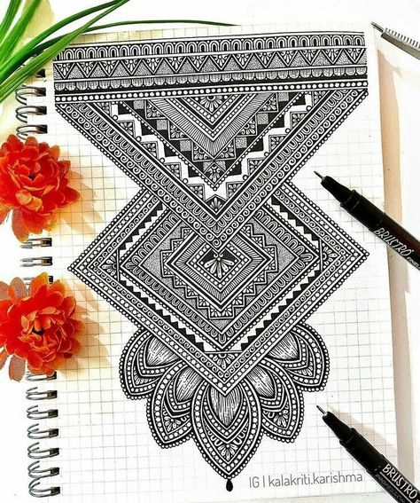 Square Mandala Drawing, Kalakriti Karishma, Mandala Workshop, Square Mandala, Zentangle Drawing, Easy Mandala Drawing, Mandala Doodle, Flower Drawing Tutorials, Art Sketches Doodles