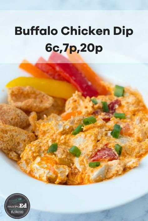 An easy buffalo chicken dip that you can make in your slow cooker or Crockpot. Paleo and Low carb friendly.  #buffalo #buffalodip #buffalochicken #easyrecipe #crockpot #buffalochickendiprecipe #recipe #withranch Macros Diet Recipes, Easy Buffalo Chicken Dip, Macro Meal Plan, Chicken Crockpot Recipes Healthy, Easy Buffalo Chicken, Chicken Dip Recipe, Buffalo Chicken Dip Recipe, Macro Friendly Recipes, Chicken Dip