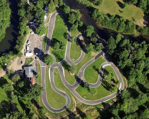 Pat's Acres Racing Complex Race Track In Backyard, Go Kart Track, Alis Volat Propriis, Go Kart Tracks, Go Kart Racing, Race Tracks, Go Carts, Kart Racing, Car Goals