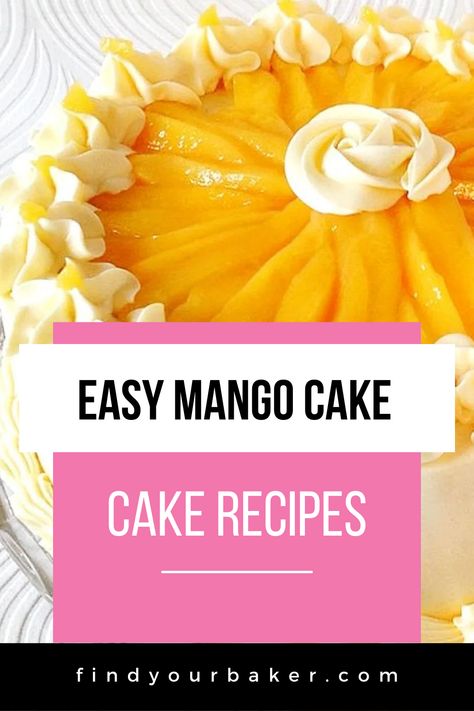 Mango Cake Recipe Mango Cloud Cake, Mango Dump Cake, Tropical Flavored Cakes, Filipino Mango Cake, Mango Cake Recipe Easy, Mango Layer Cake, Mango Wedding Cake, Mango Cake Recipe Filipino, Mango Fruit Cake