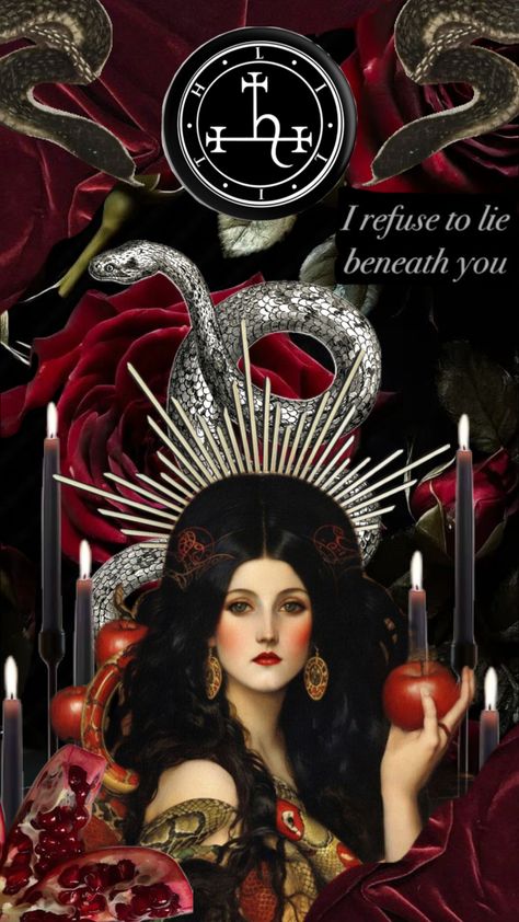 #Lilith Colors Associated With Lilith, Lilith Energy Aesthetic, Lilith Symbolism, Lilith Crystals, Lilith Goddess Art, Lilith Quotes, Lilith In Aries, Lilith Prayer, Lilith Costume