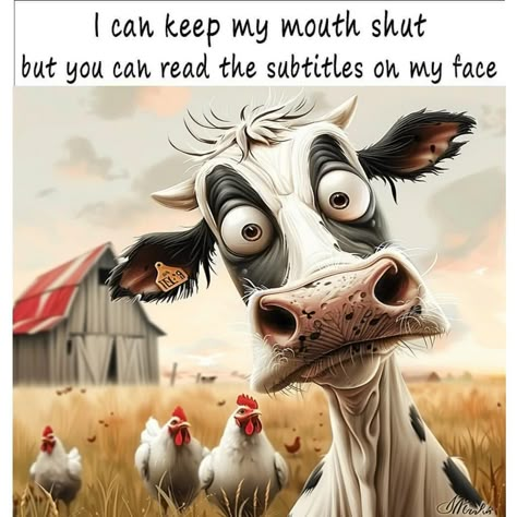 Cow Merch, Funny Day Quotes, Funny Animals With Captions, Good Morning Funny Pictures, Funny Cartoons Jokes, Funny Cow, Funny Good Morning Quotes, Fun Pics, Morning Quotes Funny