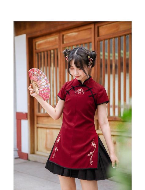 Mode Cyberpunk, Chinese Style Dress, Mode Kimono, Mode Costume, Chinese Clothing, Traditional Fashion, Chinese Dress, Lolita Fashion, Anime Outfits