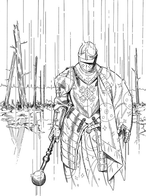 nicolás on Tumblr Armor Drawings, Energy Drawing, Knight Drawing, Draw Reference, Warriors Illustration, Warrior Concept Art, Monochrome Illustration, Ancient Warfare, Historical Armor