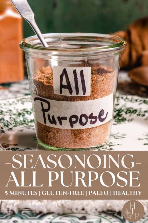 Season All Recipe, Savory Spreads, Homemade Seasoning, Spice Blends Recipes, Peach Recipes, Meat Seasoning, Spice Mix Recipes, Homemade Spice Blends, Diy Spices