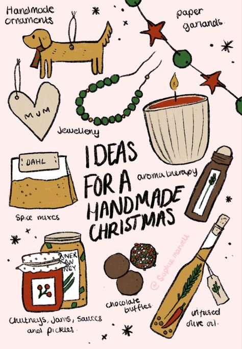 Handmade Christmas Aesthetic, Cottagecore Christmas Gifts, Homemade Christmas Gift Ideas For Family, Meaningful Homemade Gifts, Thrifted Christmas Gifts, Homemade Christmas Presents, Handmade Christmas Gift Ideas, Cottagecore Christmas, Be More Sustainable