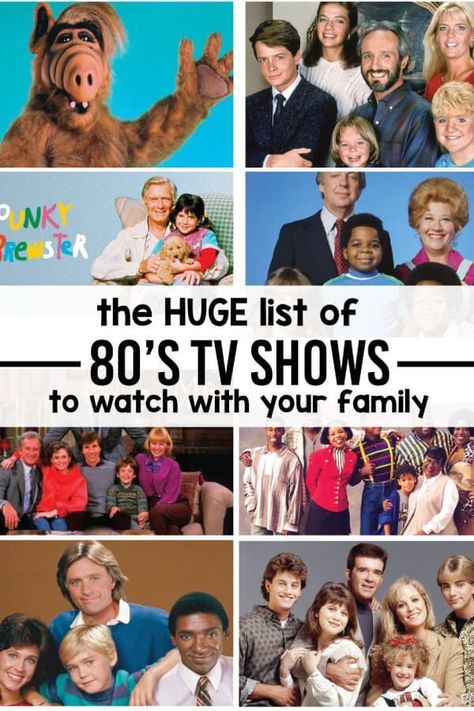 Watch these 80s TV shows with your family! from www.thirtyhandmadedays.com #80sTV #80sfamilytv 80s Tv Shows, 1980s Tv Shows, 80s Shows, Tv Shows To Watch, 1980s Tv, 80 Tv Shows, 90s Tv Shows, 1980s Childhood, Shows To Watch