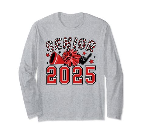 PRICES MAY VARY. Cute cheerleading senior 2025 idea for cheer seniors 2025 on their senior cheerleader 2025 graduation day. Great graduation class of 2025 idea for a proud cheer senior 2025. Lightweight, Classic fit, Double-needle sleeve and bottom hem Senior Cheerleader Shirts, Cheer Hoodies, Cheerleader Shirts, Seniors 2025, 2025 Graduation, Senior Cheerleader, Cheerleading Tshirts, Cheerleading Shirts, Class Of 2025