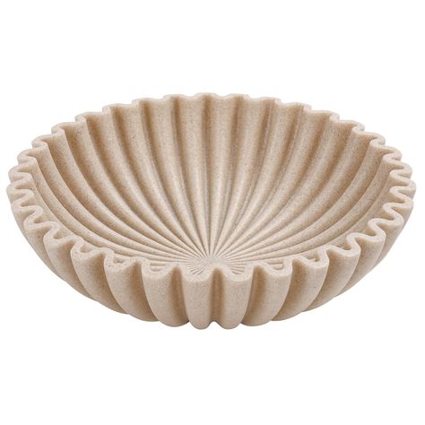 PRICES MAY VARY. 【Handmade Bowl】: This modern decorative bowl is handmade by professional craftsmen with a smooth surface to enhance the ambiance of your home. 【Multi-purpose Decorative Bowl】: This bowl is very sturdy and can hold fruits, keys. It fits any tabletop and adds a touch of modern decoration to your kitchen. 【Home Decoration】: This decorative bowl, with its unique design, brings a sense of refinement to the space of your home. 【Modern Design】: This grooved bowl has a sleek, modern loo Entryway Bowl For Keys, Pedestal Bowl Decor, Keys Bowl, Large Decorative Bowl, Table Beige, Bowl Decor, Chip Bowl, Key Bowl, Modern Centerpieces