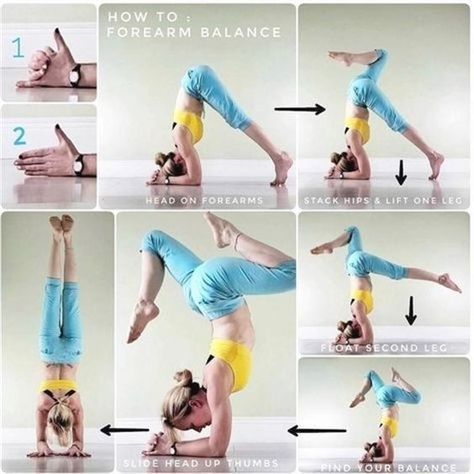 Stretches Routine, Fitness Poses, Dance Exercises, Weight Gaining, Yoga Goals, Forearm Stand, Health Application, Gaining Muscle, Yoga Handstand