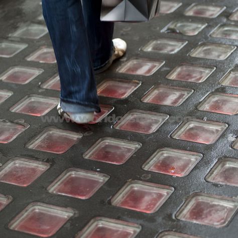 Sidewalk glass block Glass Block Floor, Nyc Loft, Ceiling Detail, Glass Brick, Concert Venue, Brick Flooring, Glass Block, Glass Floor, Wayfinding Signage