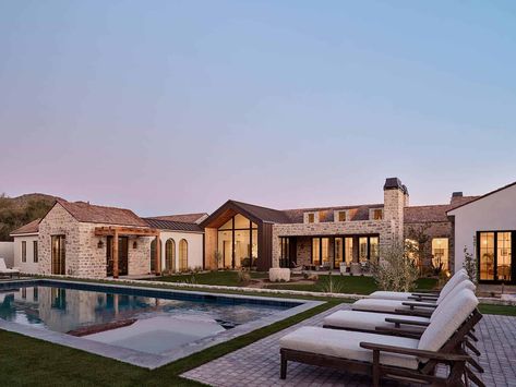 Modern English Country, Modern Nest, English Country Home, Paradise Valley Arizona, Luxurious Pool, Paradise Valley, Backyard Living, Design Exterior, English Country House