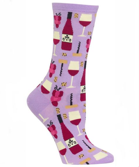 Fine Wine Women National Red Wine Day, Wine Socks, Wine Print, Wine Down, Women Crew Socks, Woman Wine, Comfortable Socks, Funny Socks, Novelty Socks