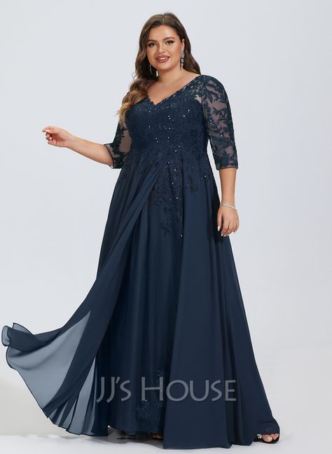 Sukienki Plus Size, V Neck Prom Dresses, Mother Of Groom Dresses, Floor Length Prom Dresses, Sequin Prom Dress, Groom Dresses, Chiffon Evening Dresses, Sequin Prom Dresses, Dresses Chiffon