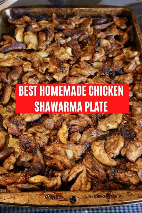 Looking to learn how to make the best chicken shawarma plate? Our quick & easy healthy recipe is perfect for those looking to make a chicken shawarma platter, wrap, bowl or salad. Prepare a homemade Middle Eastern spice seasoning marinade for the chicken thighs. Cook the chicken shawarma grilled on the barbecue or oven roasted on a sheet pan. Serve with Lebanese garlic sauce, fresh salads & dips and fragrant rice and grilled pita. Best Chicken Shawarma, Shawarma Platter, Schwarma Recipe, Healthy Chicken Shawarma, Lebanese Garlic Sauce, Butcher's Cut, Chicken Shawarma Recipe, Quick Easy Healthy Meals, Shawarma Recipe