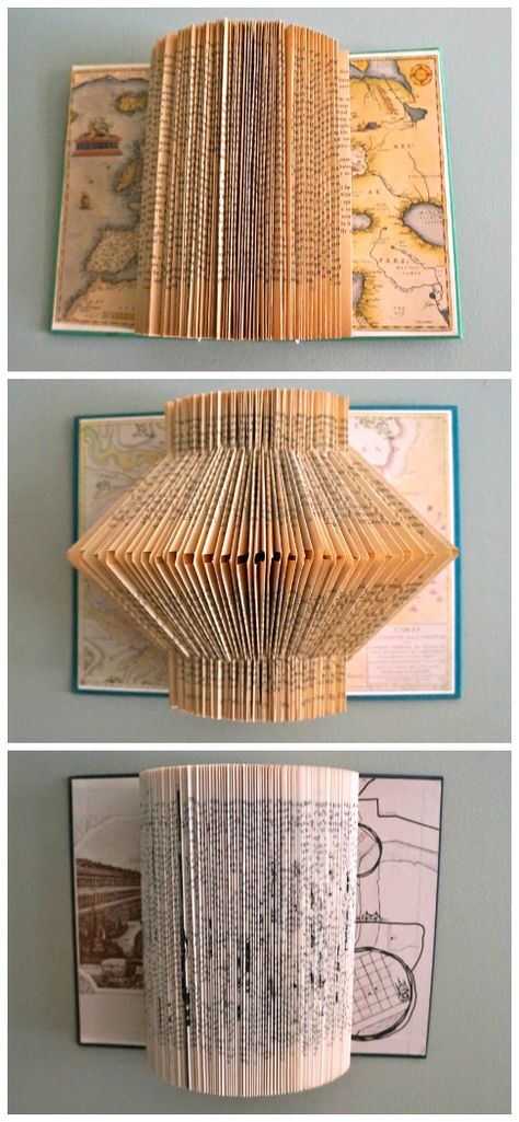 Upcycle: Book Folding from Budget Living ... | the ReFab Diaries Free Book Folding Patterns, Folded Book Pages, Folding Books, Folded Book Art Diy, Book Folding Patterns Free, Upcycled Books, Folded Book Art Pattern, Book Art Sculptures, Folding Ideas