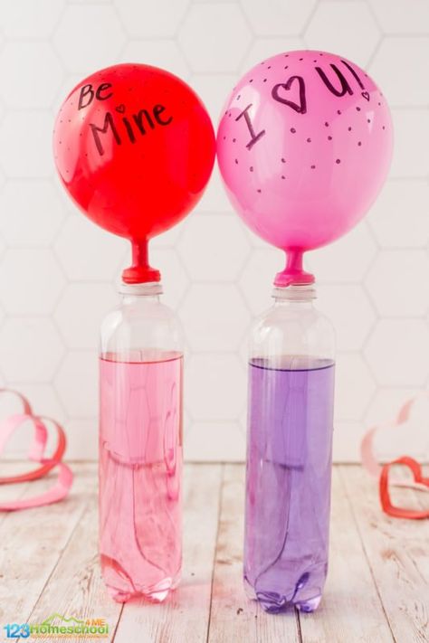 Valentines Day Science, Valentine Science Experiments, Valentine Stem Activities, Valentine Math Activities, Preschool Valentines Activities, Science Valentines, Simple Valentines, Science Experiment For Kids, Math Valentines