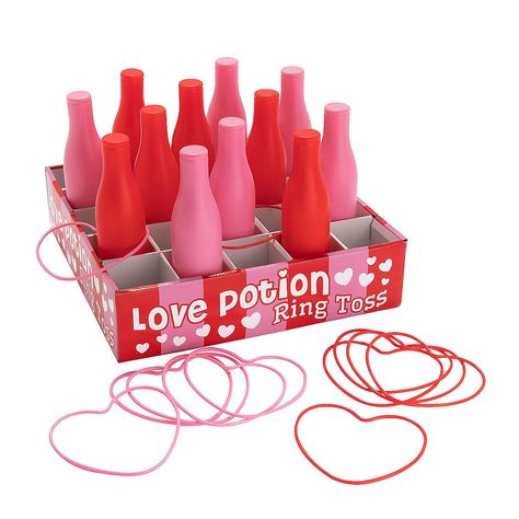 Kids Valentines Games Ideas For School, Valentines Party Classroom, Valentine’s Day Games For Kids, Valentine’s Day Games, Valentines Games For Kids Classroom, Bottle Toss Game, Valentines Games For Adults, Valentines Carnival, Valentines Party Ideas For Kids