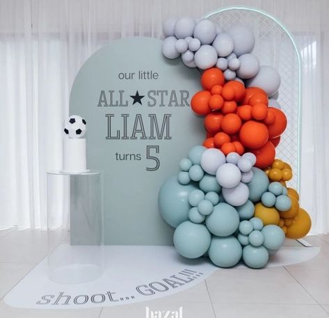 Backdrops Kids, Construction Theme Party, 1st Birthday Balloons, Sports Birthday Party, Boy Birthday Party Themes, Photo Zone, Events Photography, First Birthday Party Themes, First Birthday Decorations