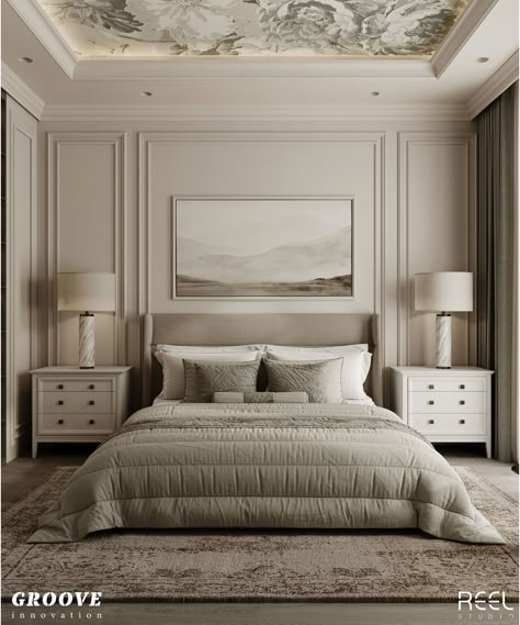 Master Bedroom Design :: Behance Neptune Driftwood, Neoclassical Bedroom Design, Bedroom Classic Design, Neo Classical Bedroom, Neoclassical Bedroom, Modern Classic Bedroom, Neo Classic Design, Classic Bedroom Design, Neoclassical Interior