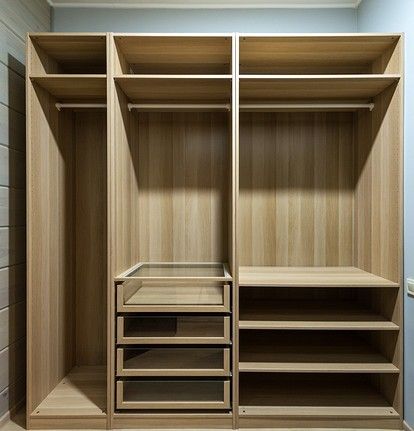 How To Make Cabinet Doors, Basement Storage Organization, Basement Storage Shelves, Small Walk In Closet, Large Workshop, Wall Shelving Units, Modular Wardrobes, Basement Storage, Multipurpose Furniture