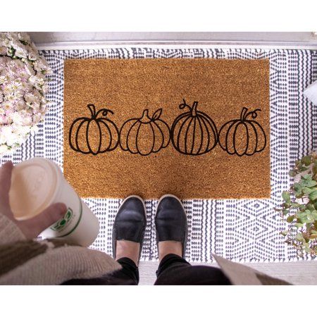 Experience the exceptional quality of our doormats, crafted from 100% coir and featuring custom UV-printed ink for a blend of durability and aesthetic appeal. These mats are designed to withstand the elements while adding a touch of personalized elegance to your space. A well-chosen doormat not only keeps your home cleaner by trapping dirt and moisture but also creates a welcoming atmosphere for guests, making it an essential addition to any home. Made from resilient coir with precision UV print Fall Doormat Painting, Boho Door Mat, Fall Mats Diy, Fall Outdoor Mat, Fall Front Door Mat, Fall Painted Doormat, Halloween Painted Doormat, Fall Diy Doormat, Fall Door Mat Ideas