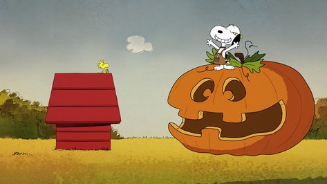 Cute Snoopy Fall Wallpaper, Snoopy Halloween Wallpaper, Snoopy Fall Wallpaper, Snoopy Autumn, Fall Snoopy, Cute Fall Backgrounds, Snoopy Fall, Charlie Brown Wallpaper, Desktop Wallpaper Fall